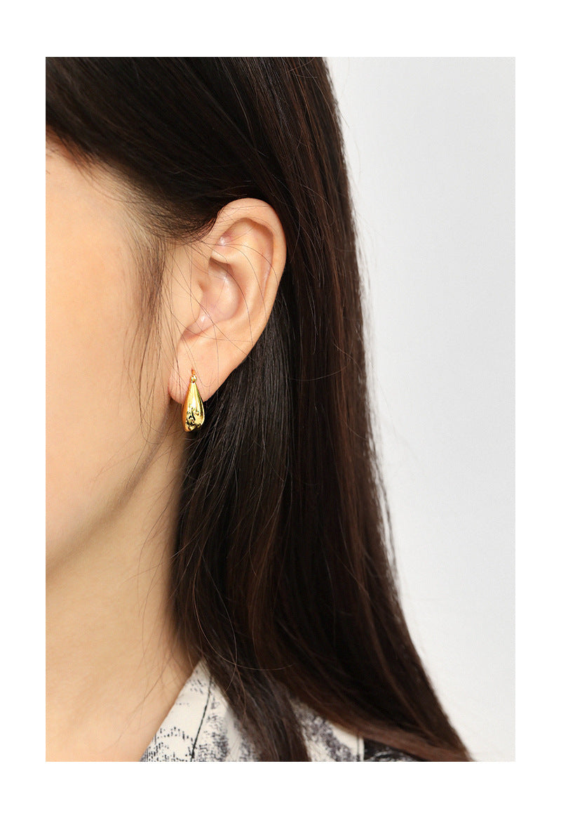 Gold Plated Round Minimalist Earring Hoops