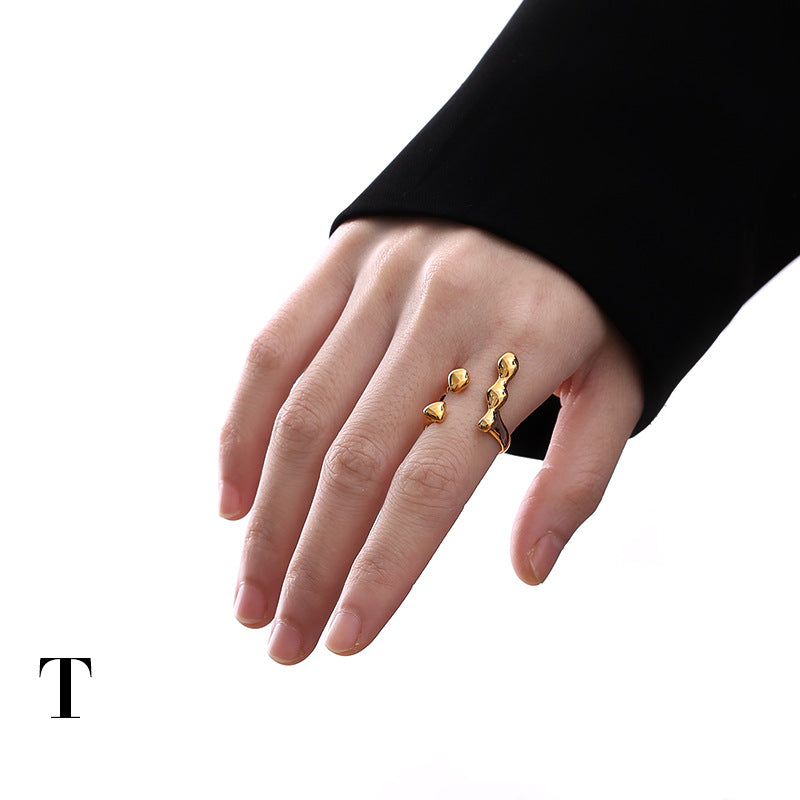 Gold Plated Geometric Minimalist Ring