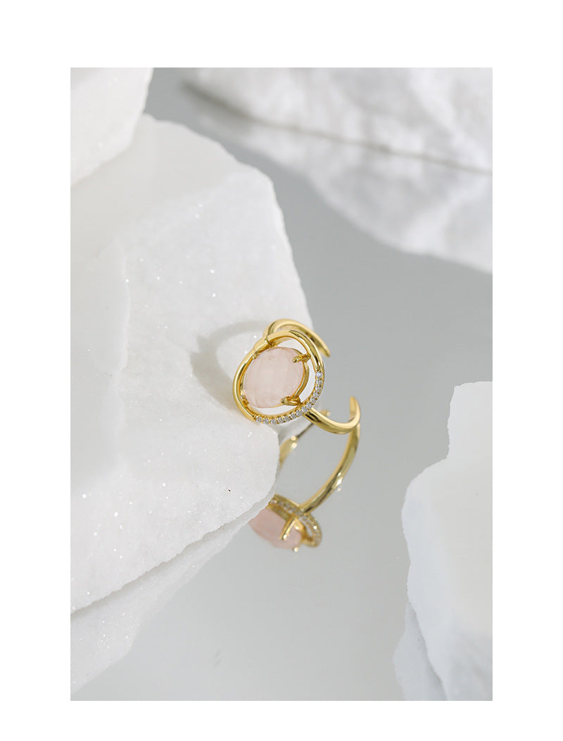 Gold Plated Button Minimalist Ring