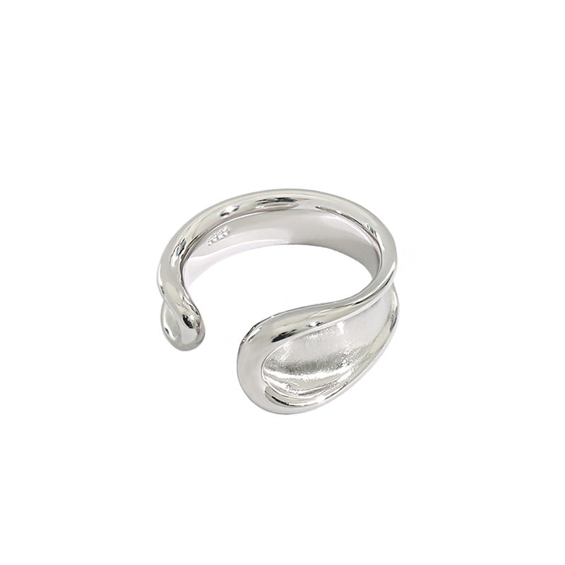 Silver Round Minimalist Ring