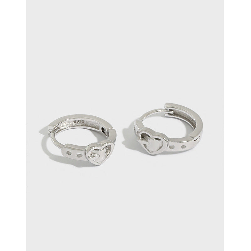 Silver Round Minimalist Earring Hoops