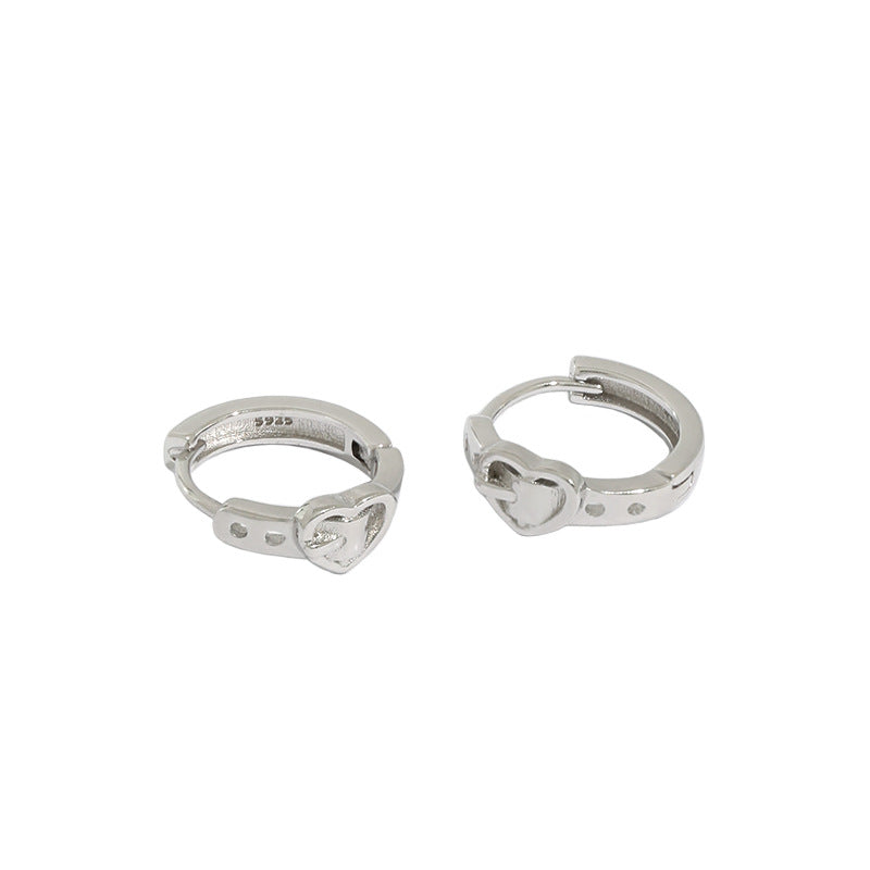 Silver Round Minimalist Earring Hoops