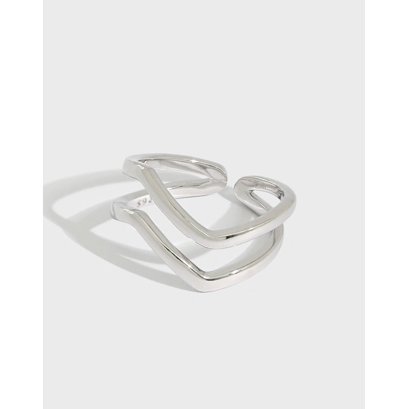 Silver Heart Minimalist Ring