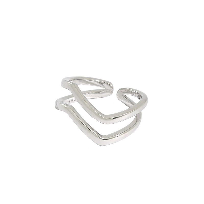 Silver Heart Minimalist Ring