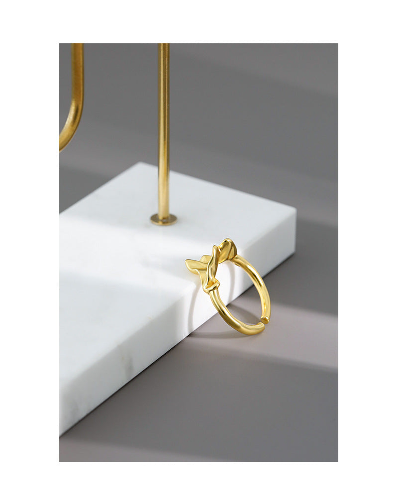 Gold Plated Cz Minimalist Ring