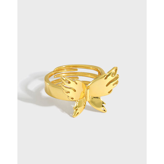 Gold Plated Flowers Minimalist Ring