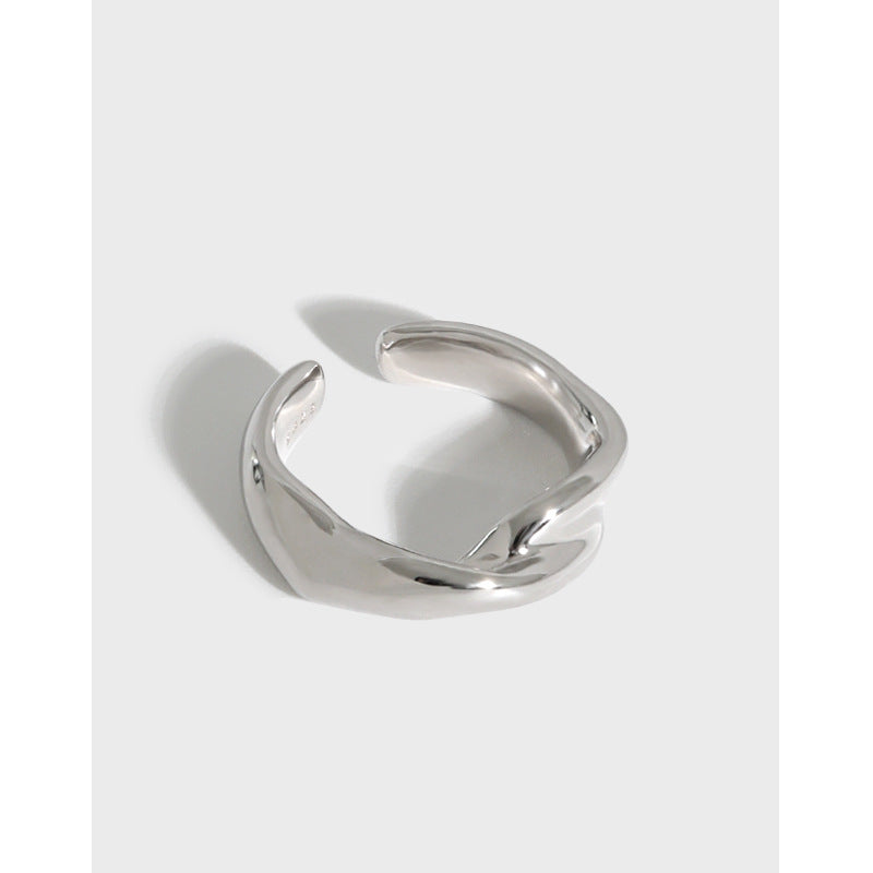 Silver Round Minimalist Ring