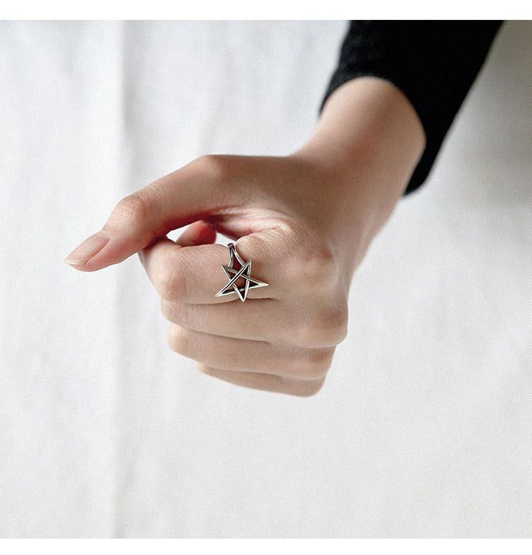 Silver Star Minimalist Ring