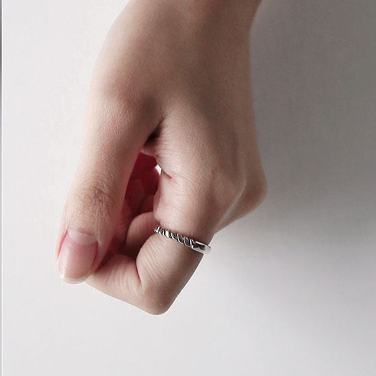 Silver Round Minimalist Ring