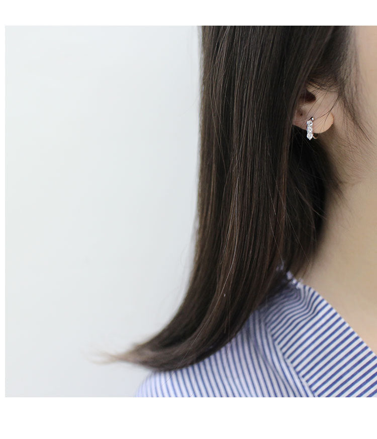 Silver Round Minimalist Earring Cuff