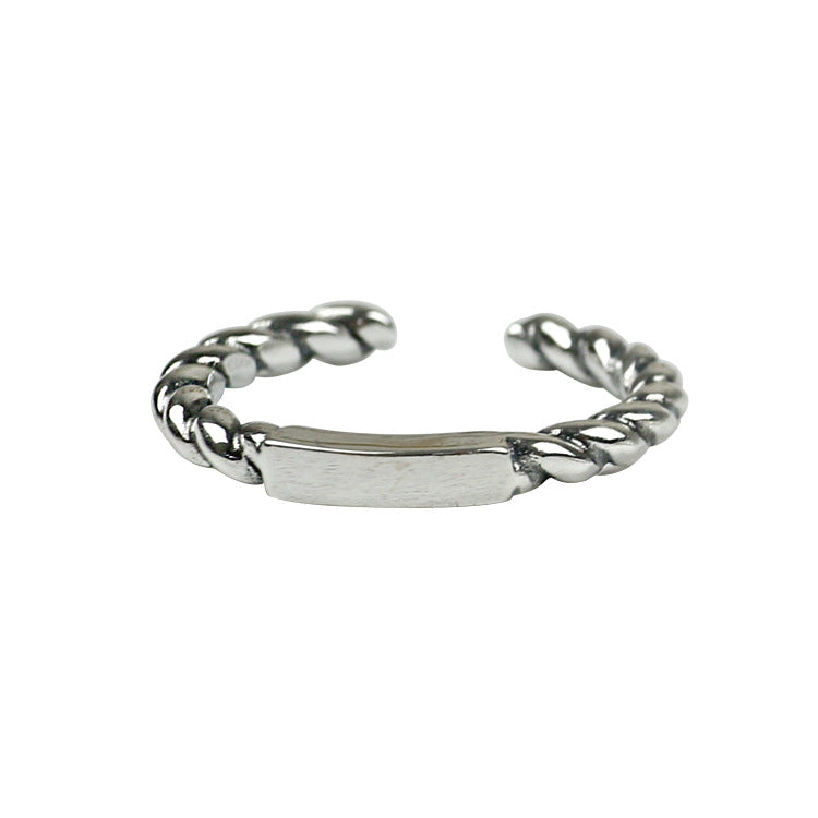 Silver Round Minimalist Ring