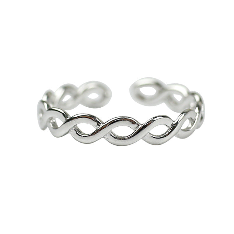 Silver Twist Minimalist Ring