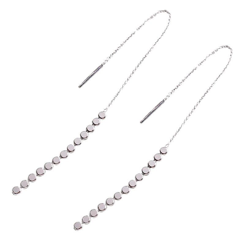 Silver Chain Minimalist Earring Stud