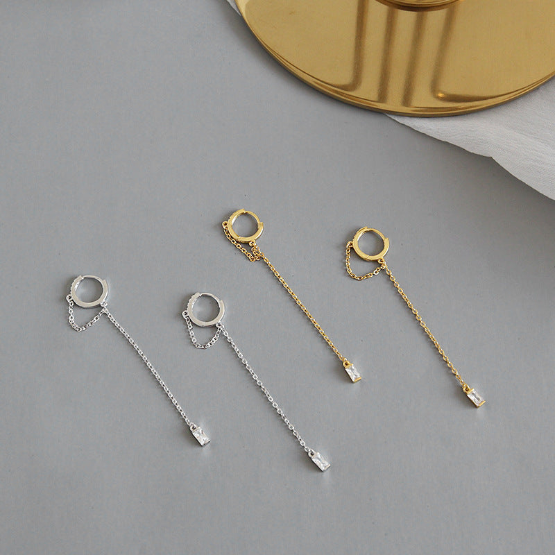 Silver Round Minimalist Earring Hoops