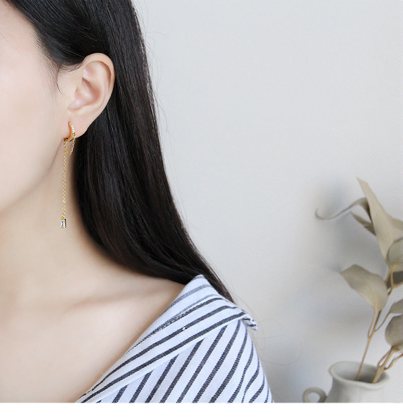 Silver Round Minimalist Earring Hoops