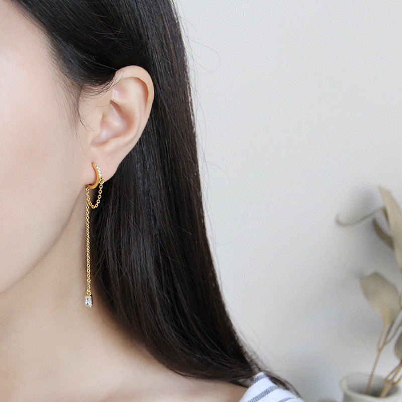 Silver Round Minimalist Earring Hoops