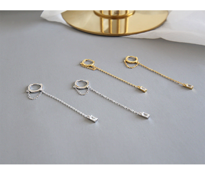 Silver Round Minimalist Earring Hoops