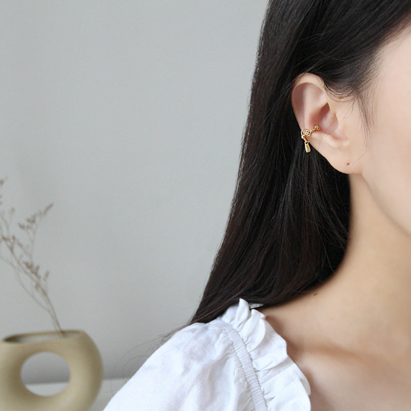 Gold Plated Round Minimalist Earring Cuff