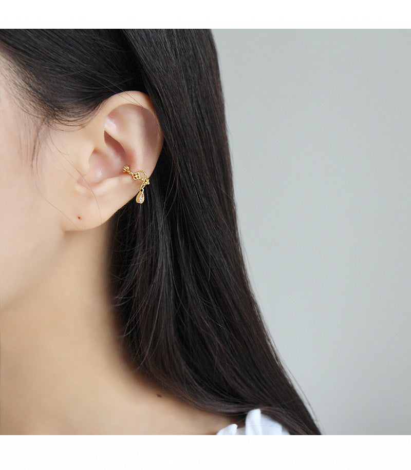 Gold Plated Round Minimalist Earring Cuff