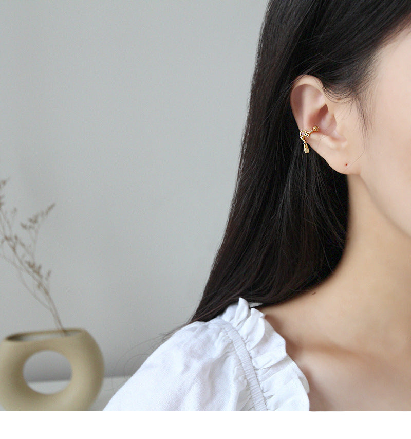 Gold Plated Round Minimalist Earring Cuff