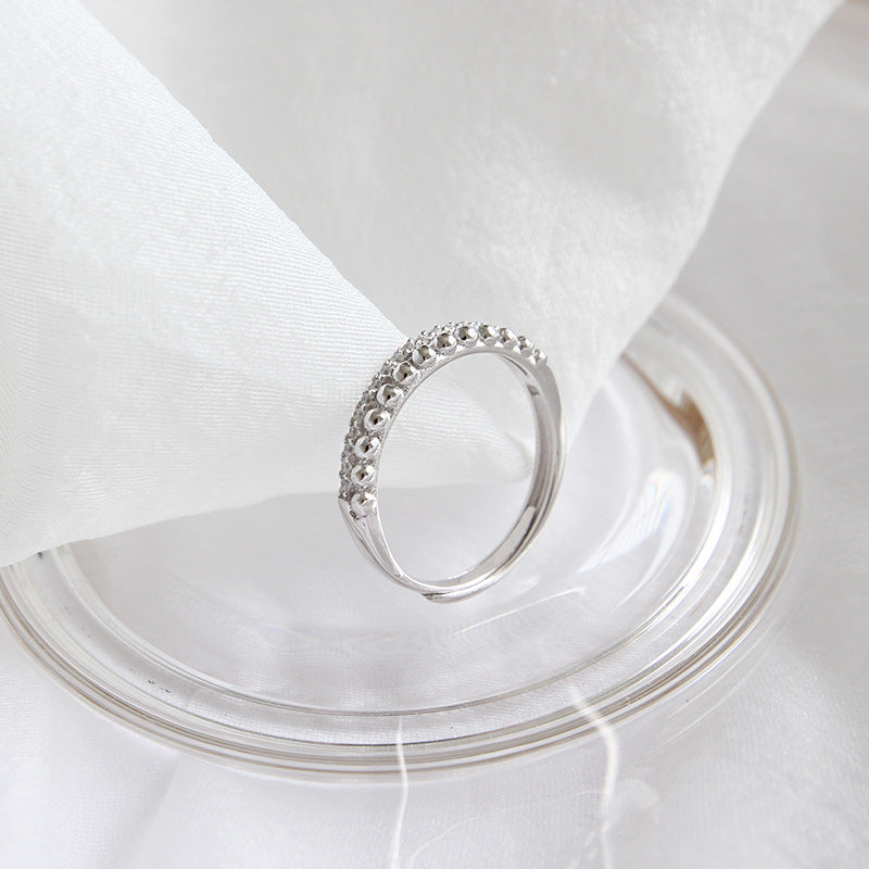 Silver Round Minimalist Ring