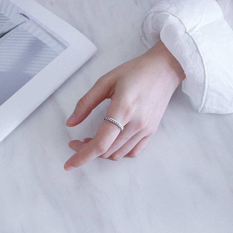 Silver Round Minimalist Ring