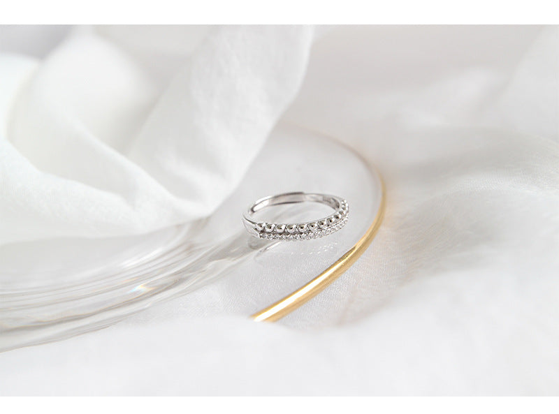 Silver Round Minimalist Ring