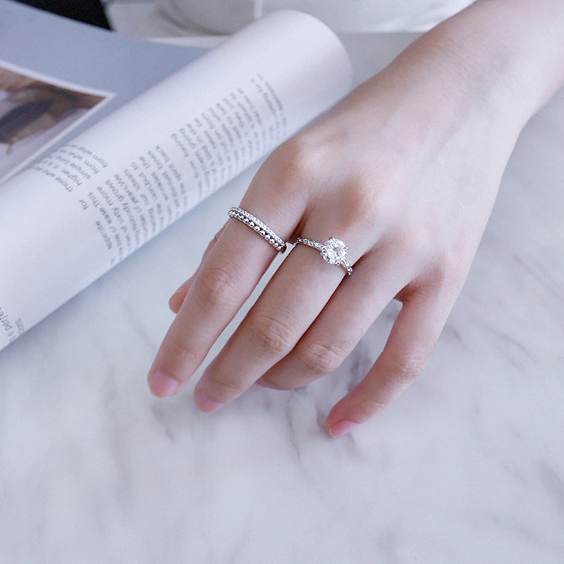 Silver Round Minimalist Ring