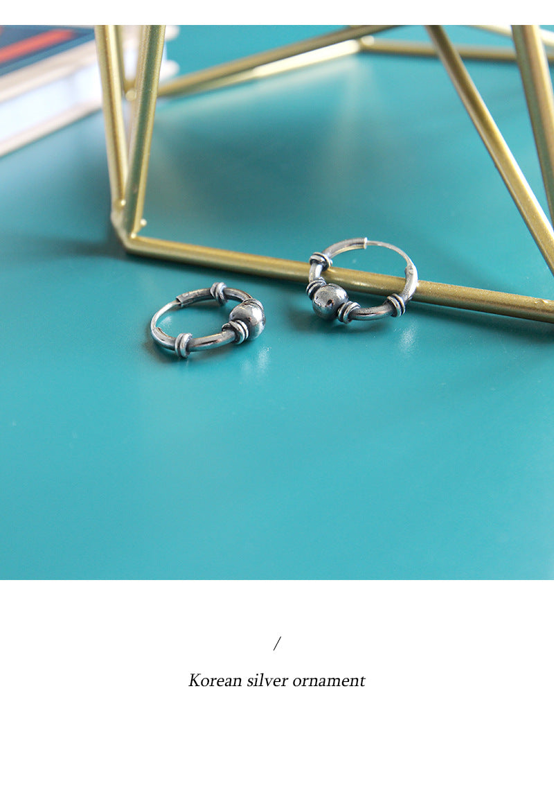 Silver Round Minimalist Earring Hoops