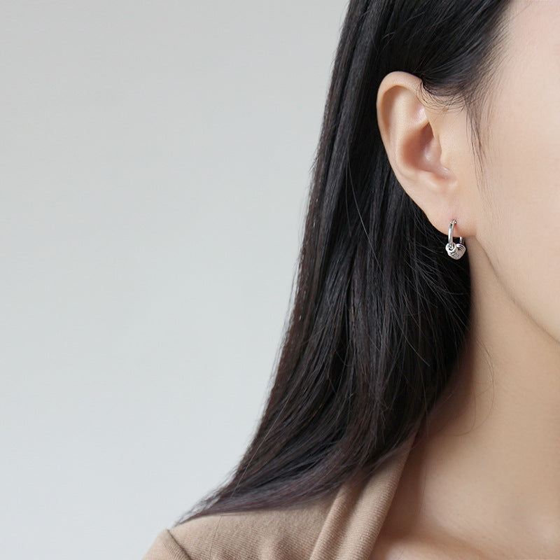 Silver Round Minimalist Earring Hoops