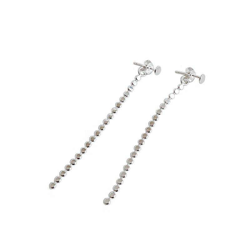 Silver Chain Minimalist Earring Stud