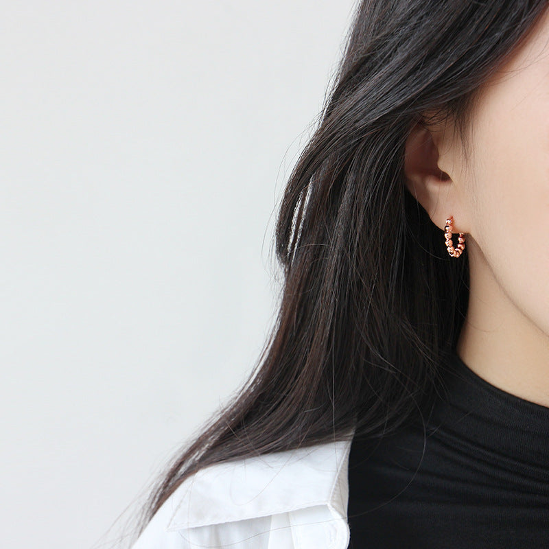 Gold Plated Round Minimalist Earring Hoops