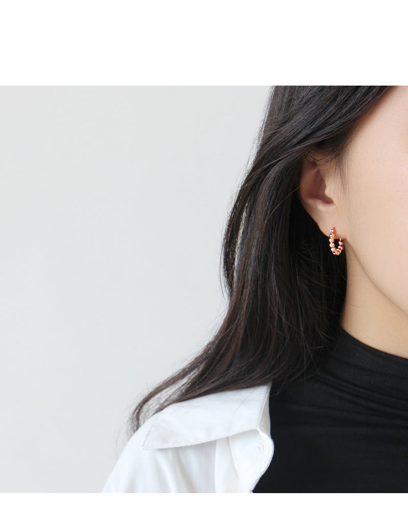 Gold Plated Round Minimalist Earring Hoops