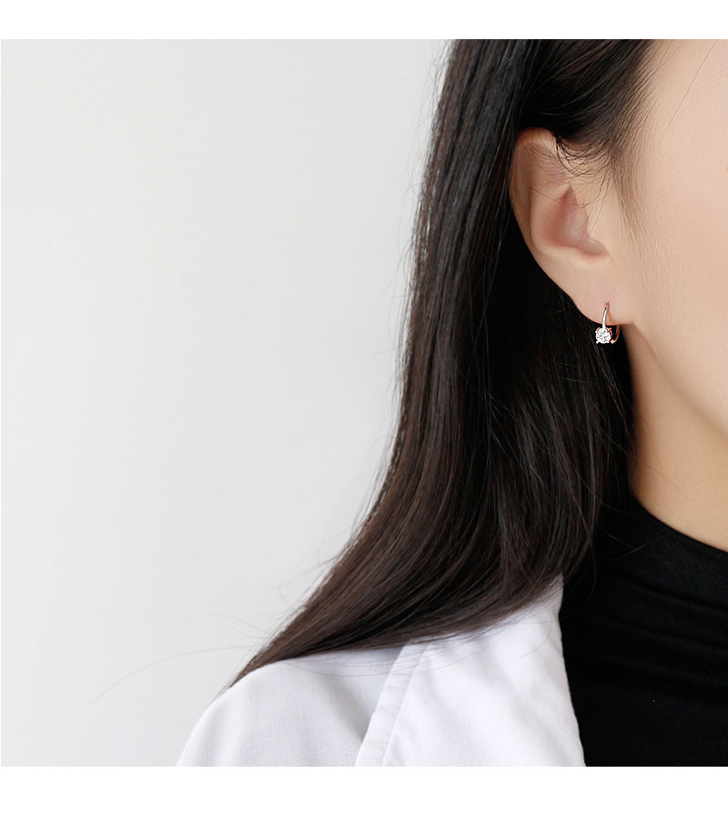 Silver Round Minimalist Earring Hoops