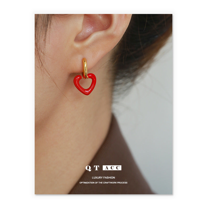 Gold Plated Love Minimalist Earring Hoops