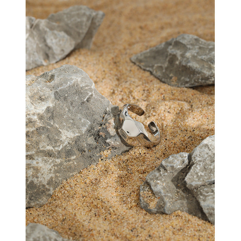 Silver Round Minimalist Ring