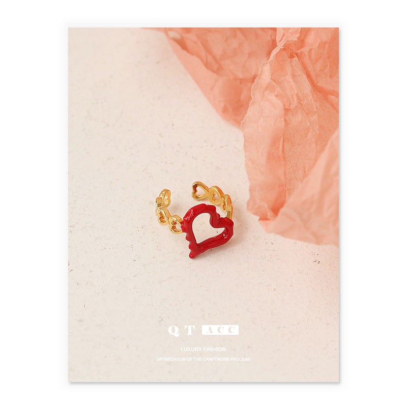 Gold Plated Geometric Heart Minimalist Ring