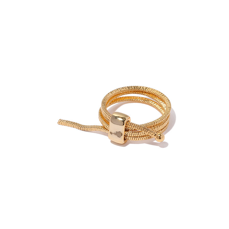 Gold Plated Geometric Minimalist Ring