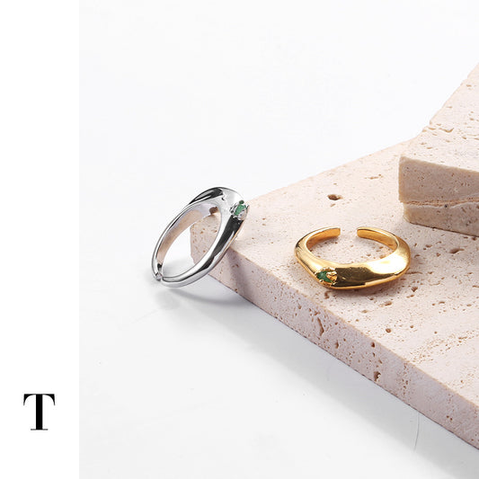 Gold Plated Geometric Minimalist Ring