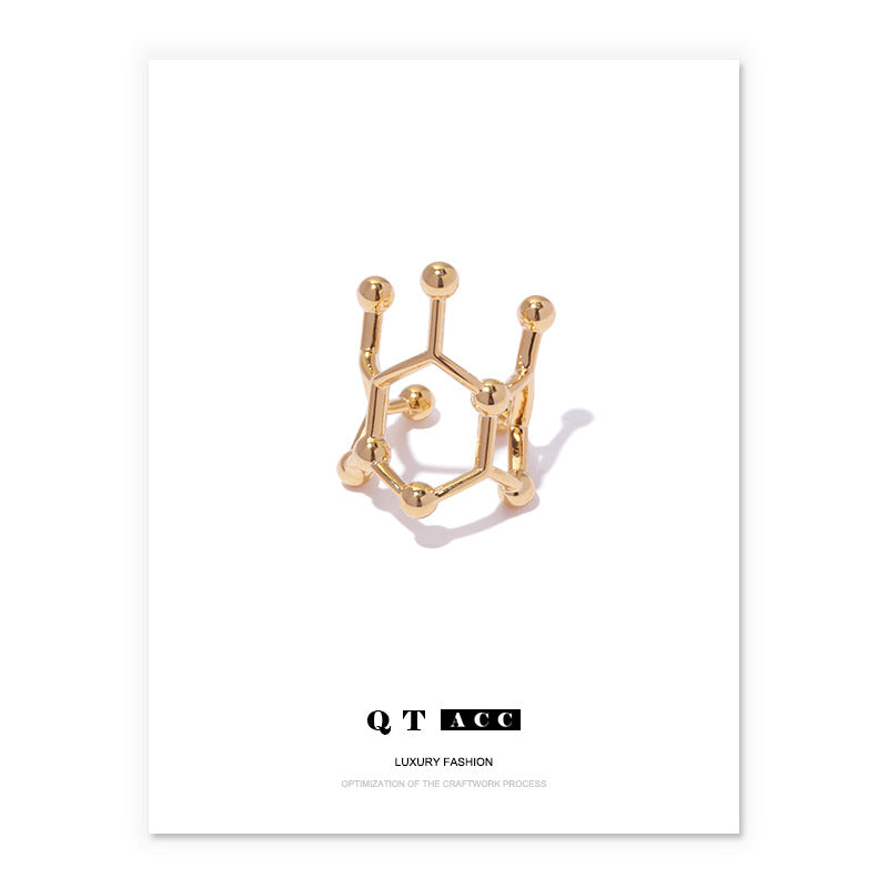 Gold Plated Crown Minimalist Earring Cuff