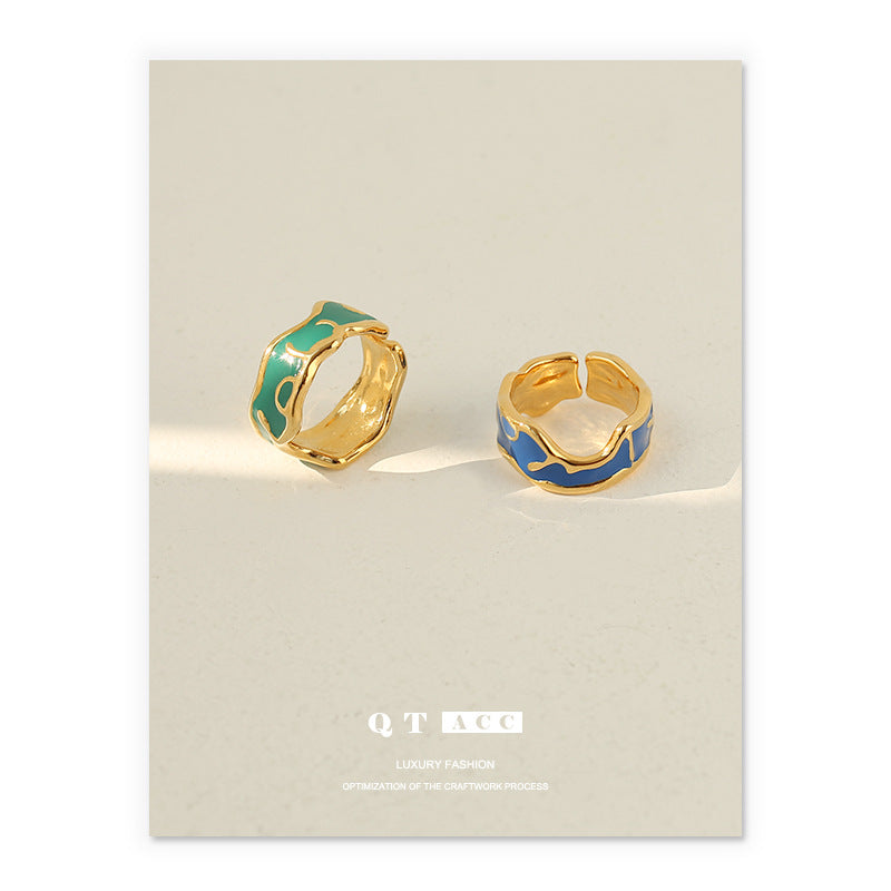 Gold Plated Geometric Minimalist Ring