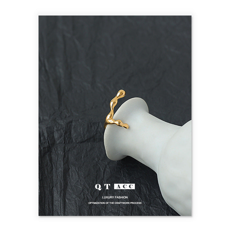 Gold Plated Finger Minimalist Earring Cuff