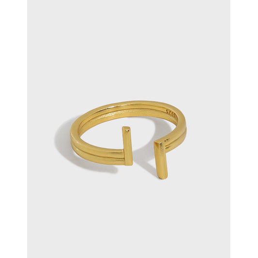 Gold Plated Round Minimalist Ring