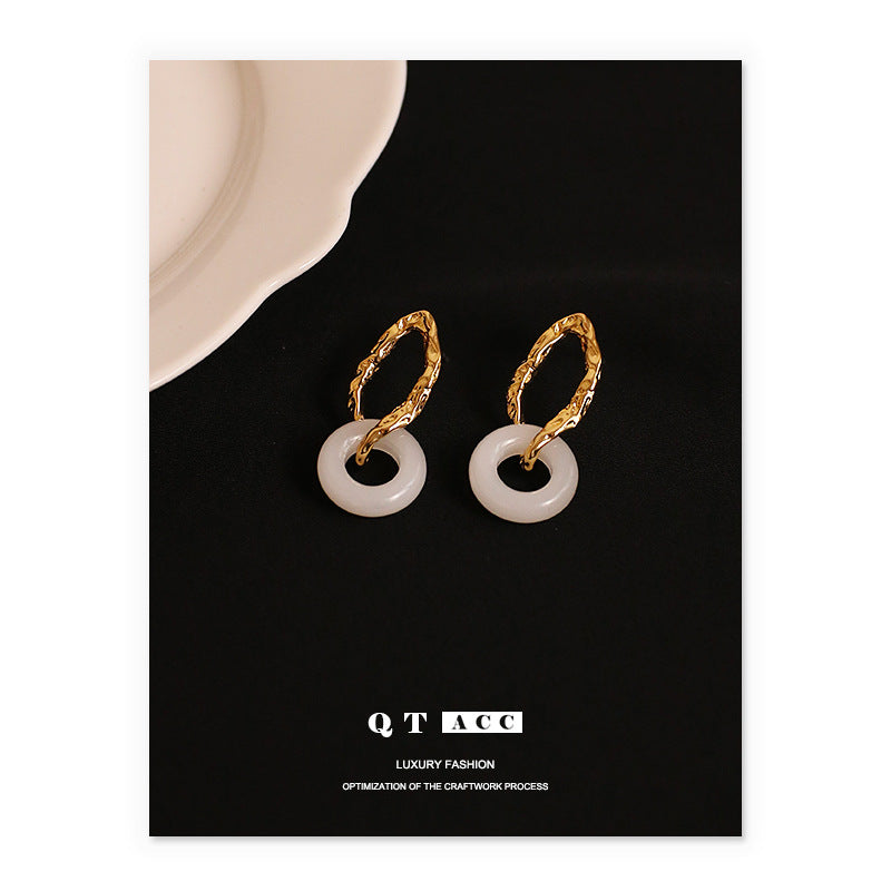 Gold Plated Round Minimalist Earring Stud