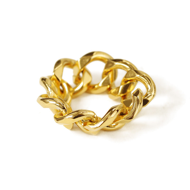 Gold Plated Geometric Minimalist Ring