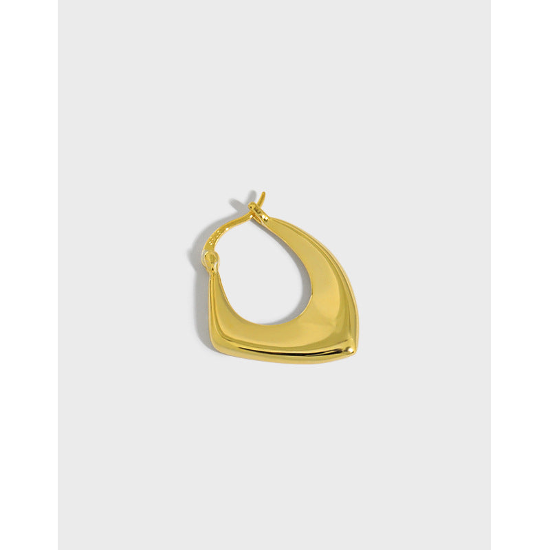 Gold Plated Round Minimalist Earring Hoops