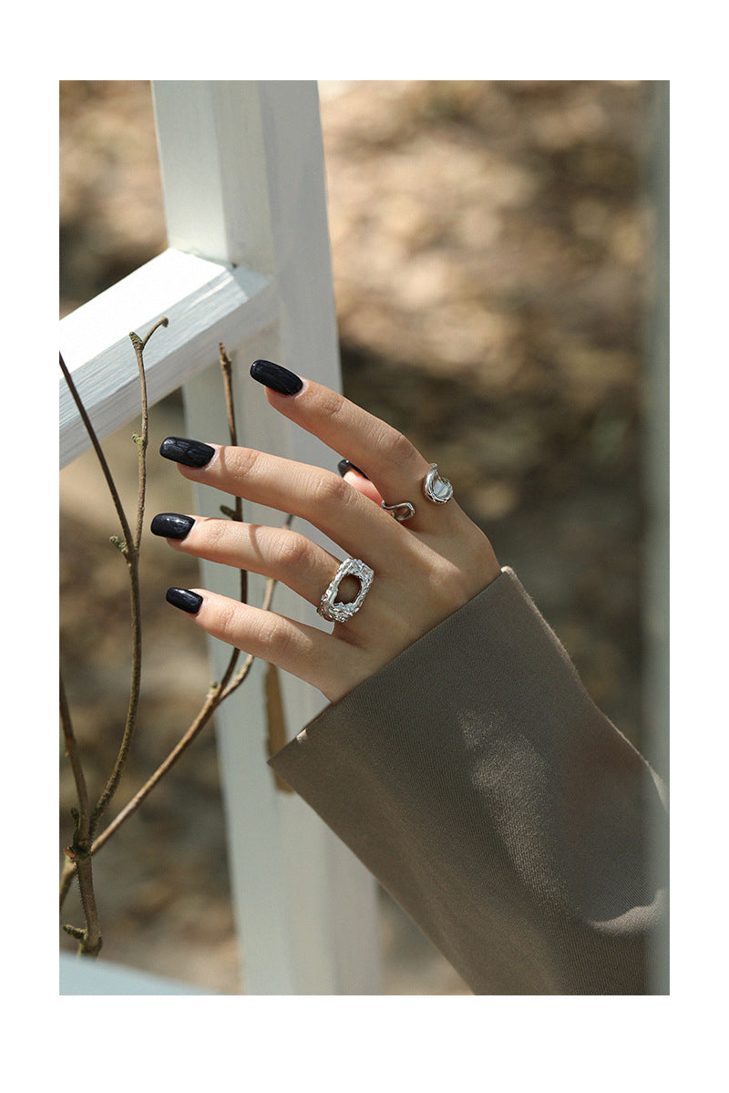 Silver Round Minimalist Ring