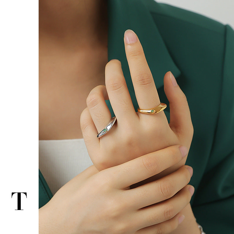 Gold Plated Geometric Minimalist Ring