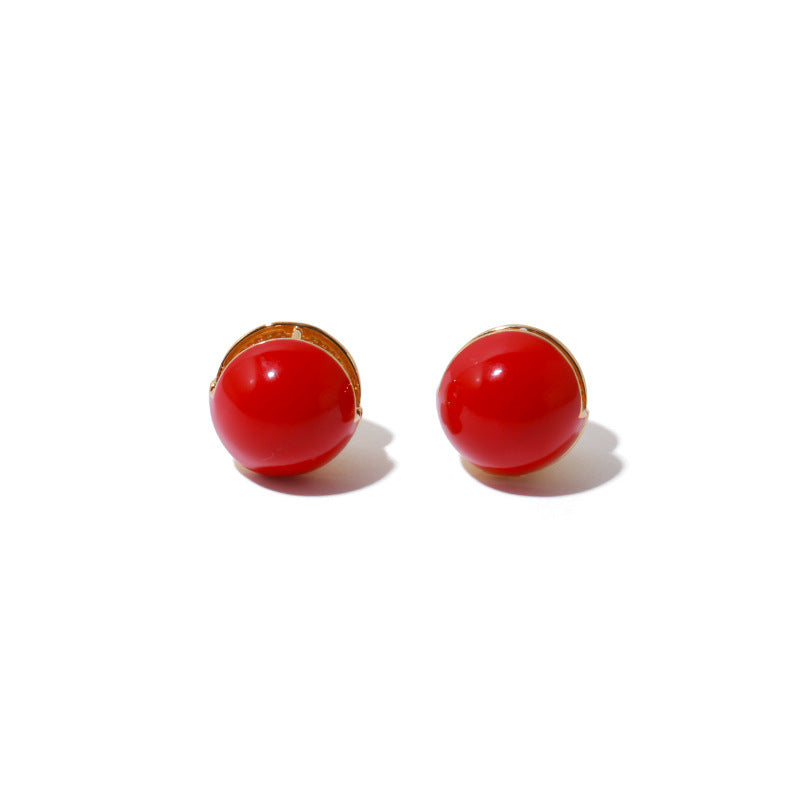 Gold Plated Cherry Minimalist Earring Hoops