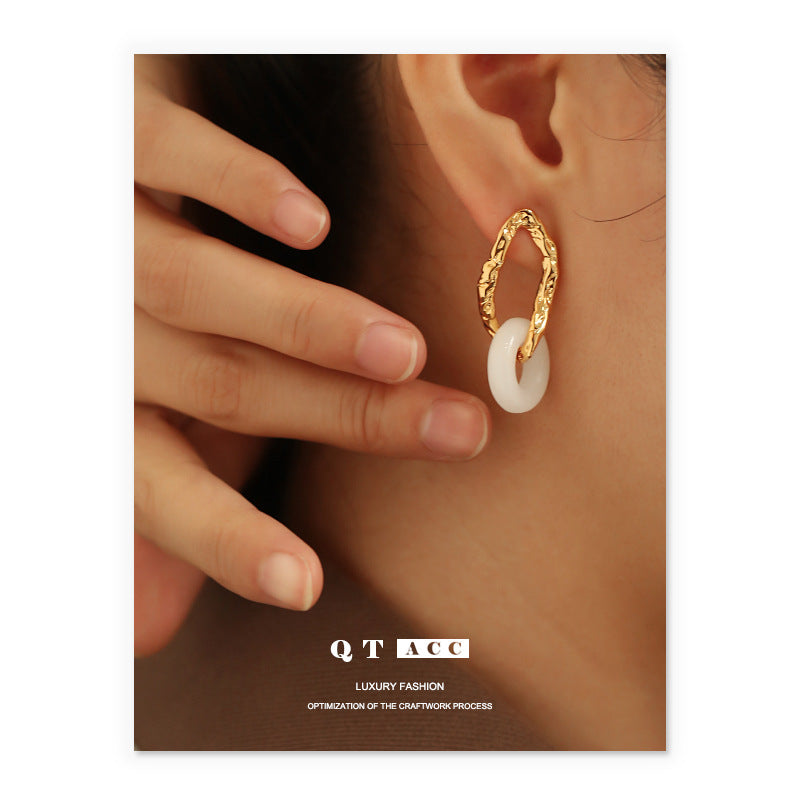 Gold Plated Round Minimalist Earring Stud